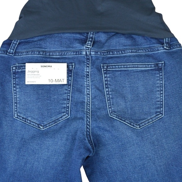 Sonoma Medium Wash Maternity Jeggings, Lightweight & Stretchy - Size 10 NWT - Picture 6 of 9
